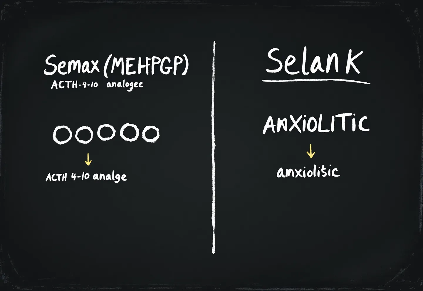 In Semax vs Selank, which was tested for anxiety?